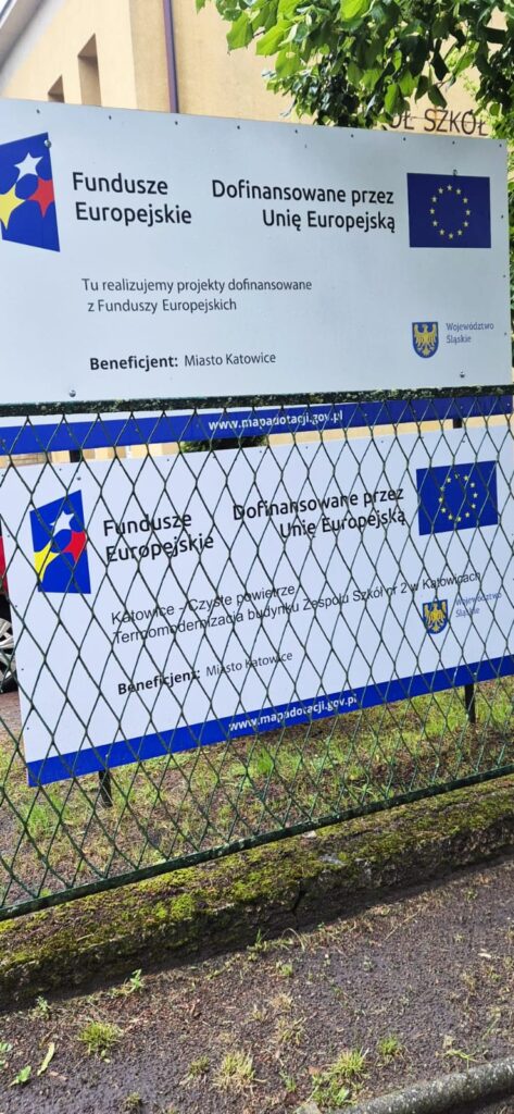 Projekt Katowice czyste powietrze termomodernizacja budynku ZS nr 2 CKZiU Prace wokol budynku odwadnianie czerwiec 2026 7