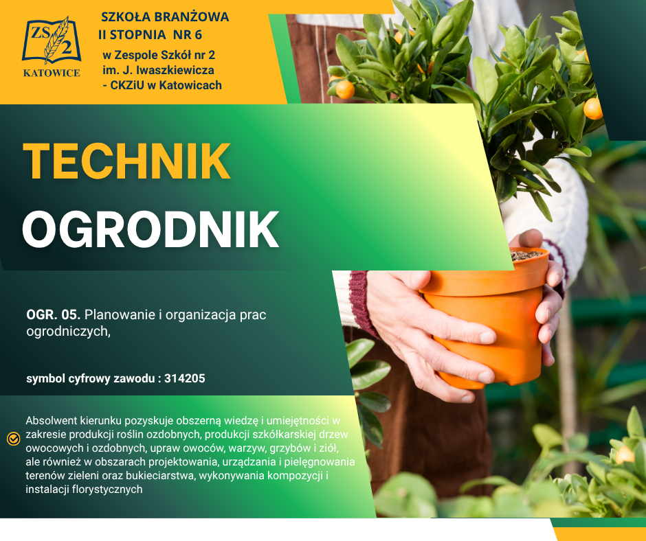 plakat promujacy technika agroogrodnictwa w szkole branzowej II stopnia